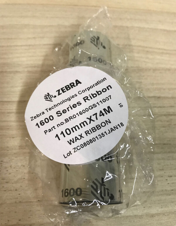 Zebra Ribbon Cera Premium 110mm x 74mts Series 1600