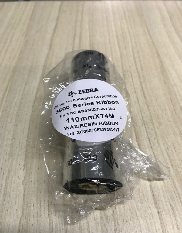 Zebra Ribbon Misto Premium 110mm x 74mts Serie 3600 (Cera/Resina)