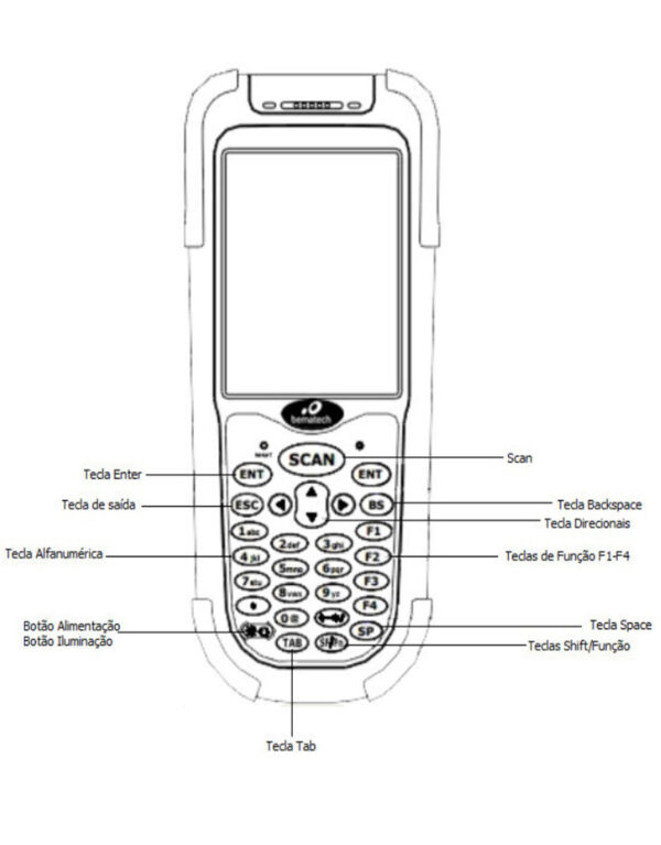 Bematech - Coletor de dados DC-3500 Windows CE, Bluetooth