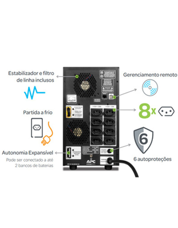 APC - Nobreak Senoidal Smart-UPS BR 2200VA