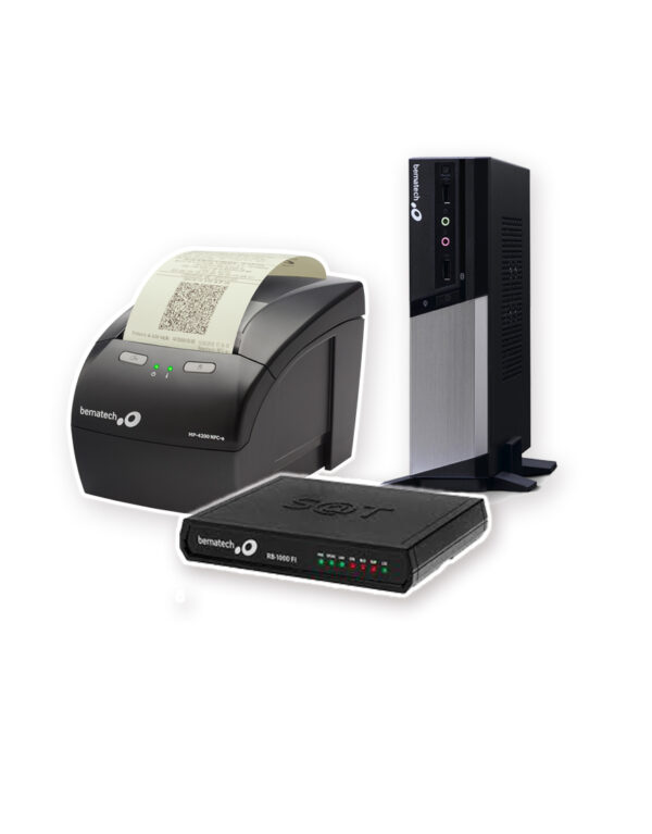 Bematech – Kit SAT Fiscal Bemapac5 / RB-1000 FI + Impressora Cupom MP-4200 TH + CPU RC-8400 4GB 2 Seriais