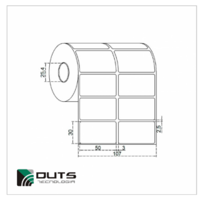 Etiqueta Adesiva Couché 50×30 – 2 Colunas
