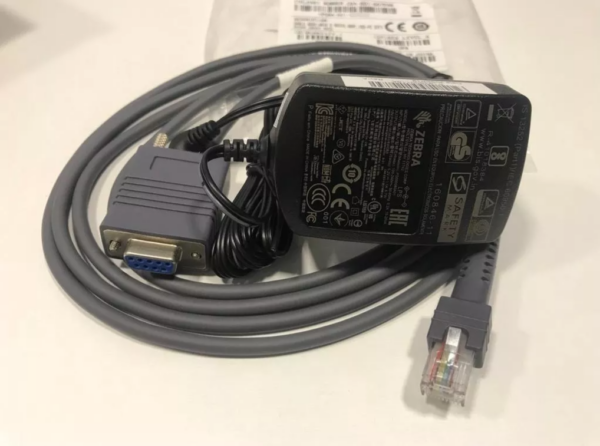 Zebra Kit Serial - Cabo Serial RS232 (CBA-U01-S07PAR) e Fonte de Alimentação (PWR-WUA5V4W0BR)