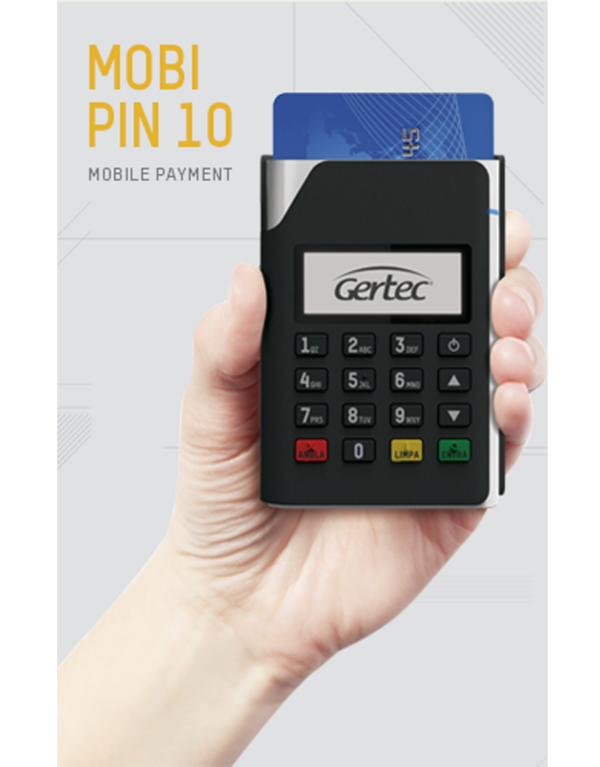 Gertec PinPad Sem Fio Mobi Pin 10 Bluetooth
