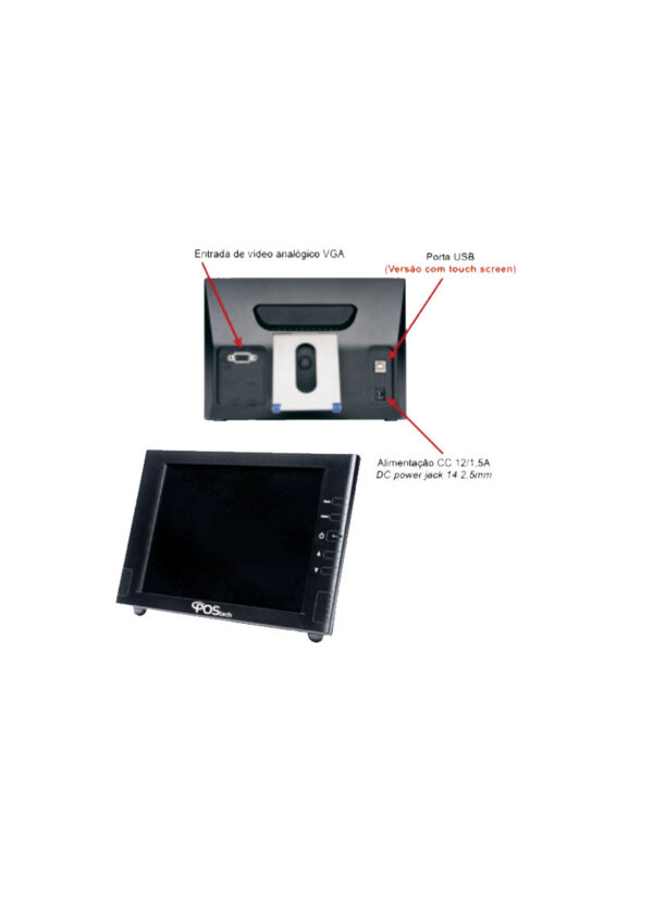 POSTECH Monitor de 8" LCD